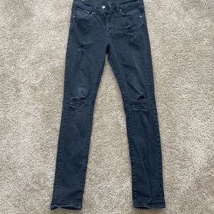Black ripped skinny jeans